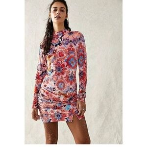 NWT Free People Della Burnout Velvet Mini Dress size XS